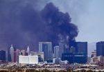 Сильный пожар произошел на улице Лас-Вегас Стрип
