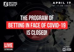 Betting in face of COVID-19 Europe - Трансляция начнется 17 апреля в 11.00 (СЕТ)