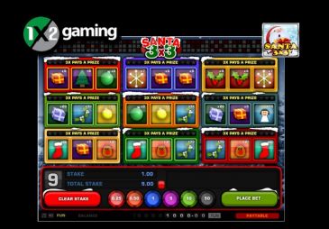 1x2gaming запускает к Рождеству игровой автомат Санта 3x3